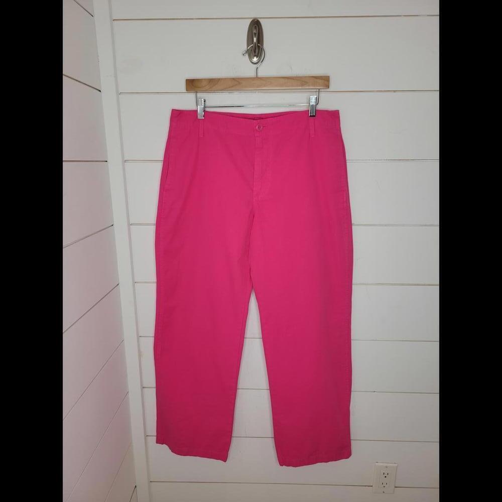 J Crew 30" regular pink chinos. Flat front.
